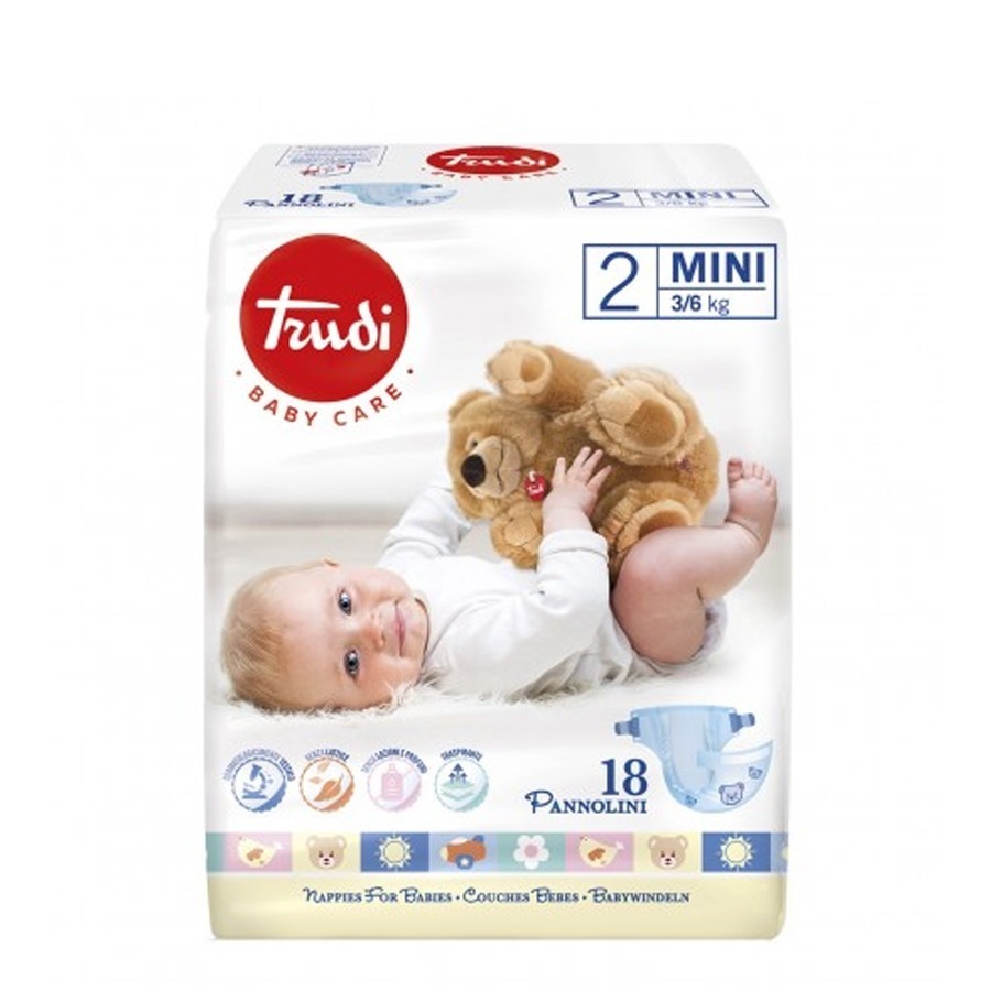 Trudi Baby Care Pannolini Bambini Mini 3/6kg 18 Pezzi