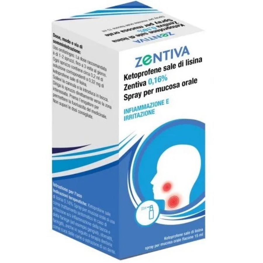 Zentiva Ketoprofene Sale Di Lisina Spray Mucosa Orale 15ml 0,16%