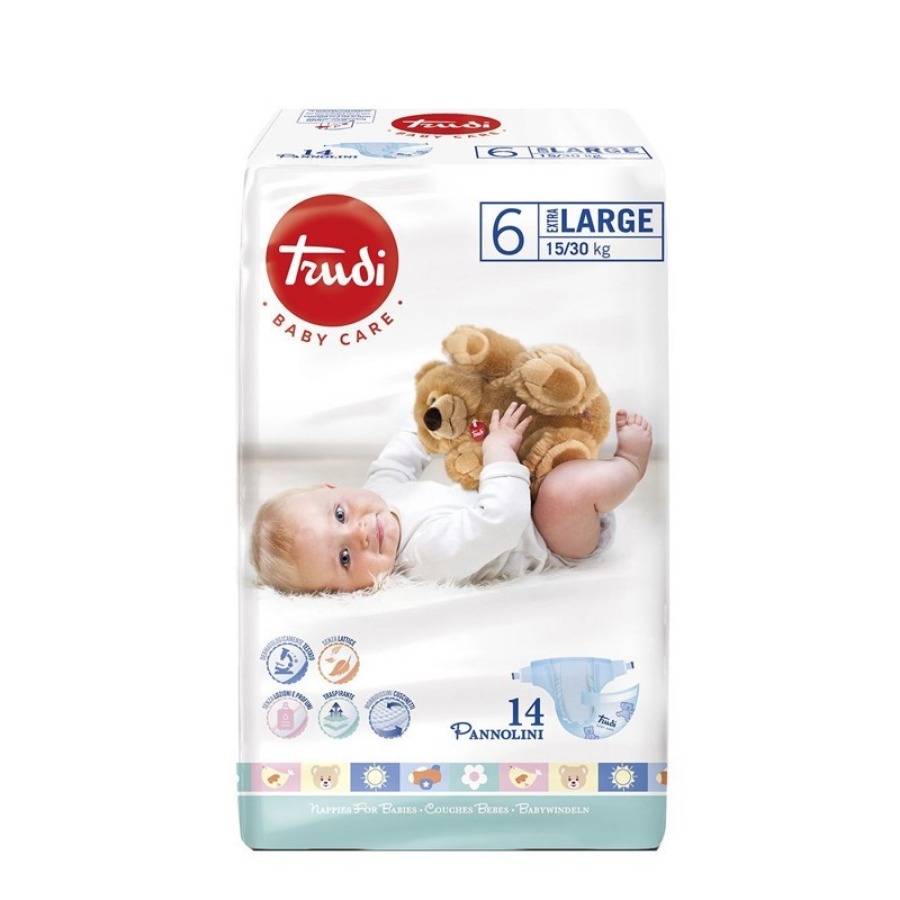 Trudi Baby Care Pannolini Extra Large 15/30kg 14 Pezzi