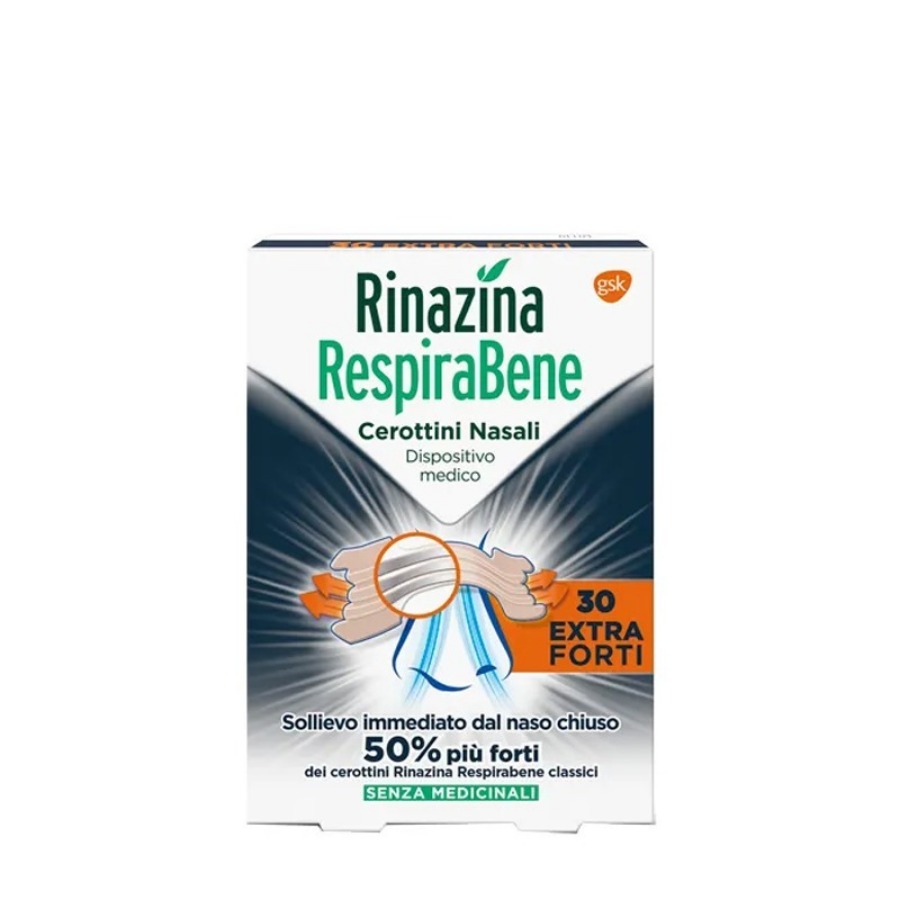 Rinazina Respirabene Cerottino Extra Forte 30 Pezzi