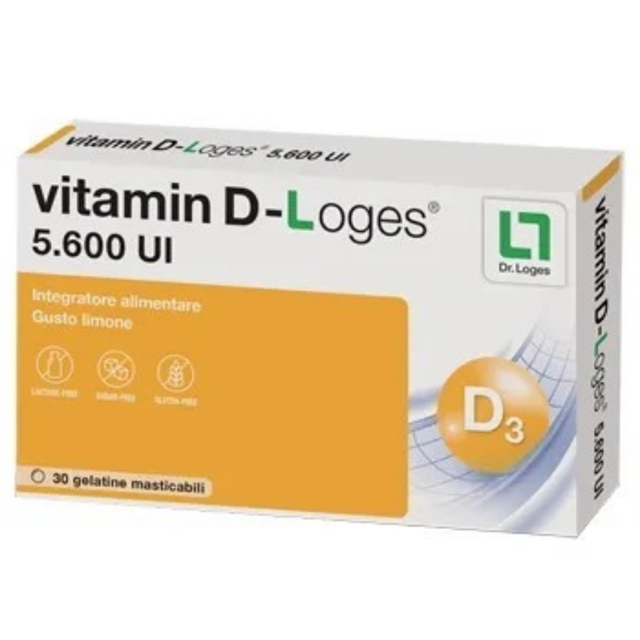 Biofarmex Vitamin D-Loges 30 Gelatine Masticabili Limone