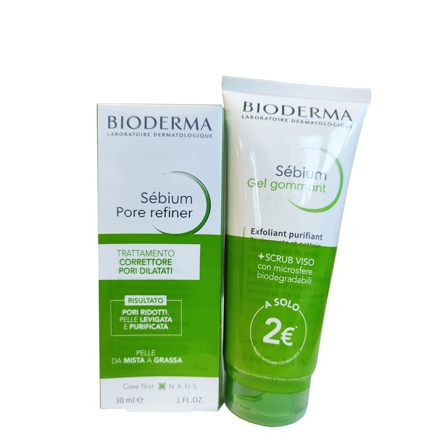 Bioderma Sebium Pore Refiner 30ml con Esfoliante 100ml