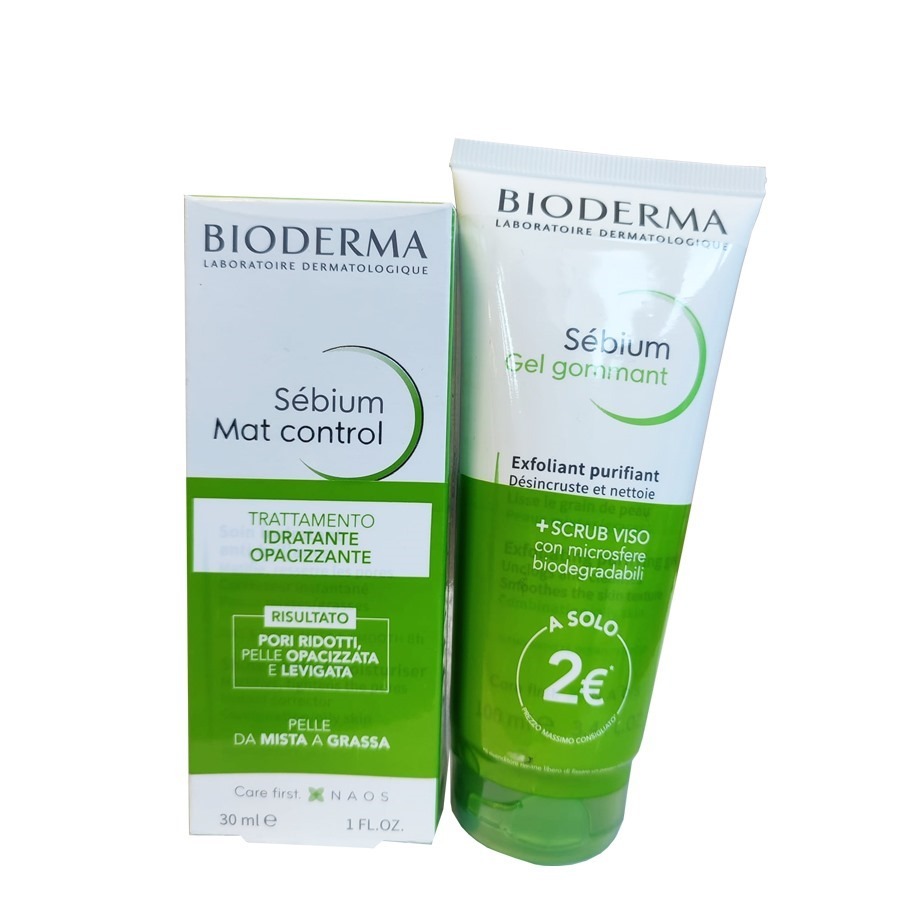Bioderma Sebium Mat Control 30ml con Esfoliante 100ml