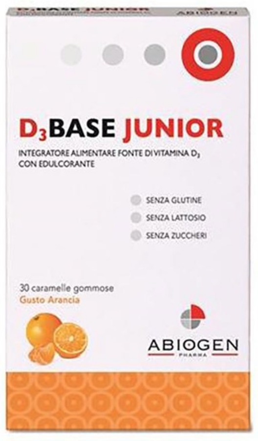 Abiogen Pharma D3Base Junior 30 Caramelle Arancia