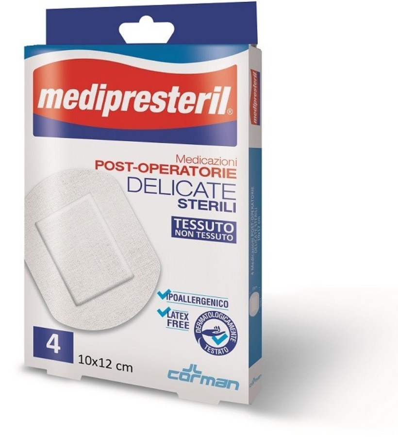 Corman Medipresteril Medicazione Postoperatoria 10X12 cm 4 Cerotti