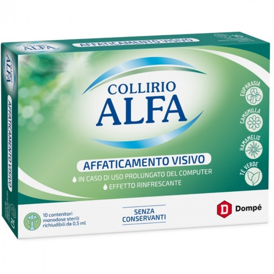 Dompe Collirio Alfa Affaticamento Visivo 10 Contenitori Monodose