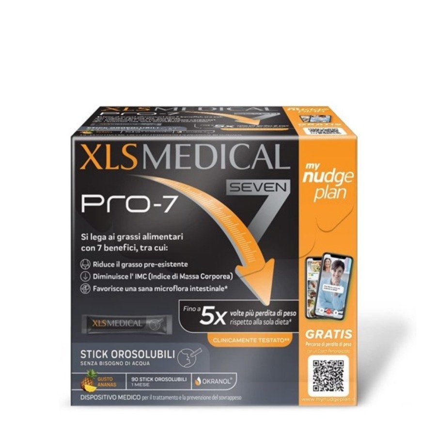 XLS Medical Pro 7 Integratore Per la Perdita di Peso 90 Sticks Orosolubili