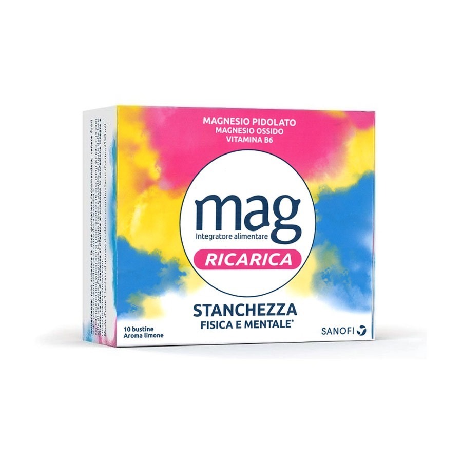 Mag Ricarica Stanchezza Fisica e Mentale 10 Bustine Aroma Limone