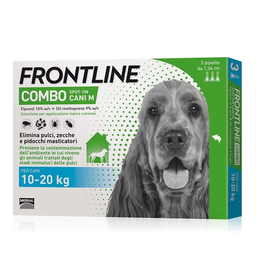 Frontline Combo Spot On Cani Medi 10-20Kg 3 pipette da 1,34ml