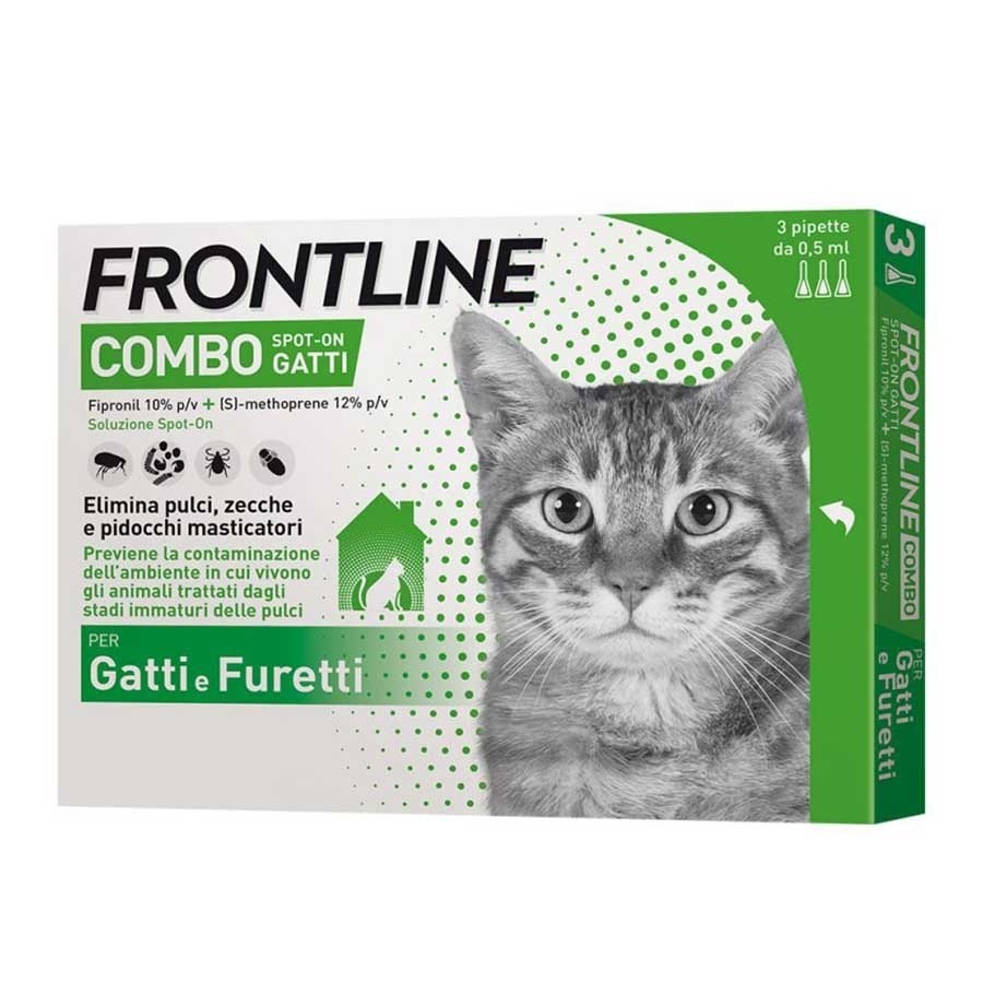 Frontline Combo Spot On Gatti e Furetti 3 pipette da 0,50ml