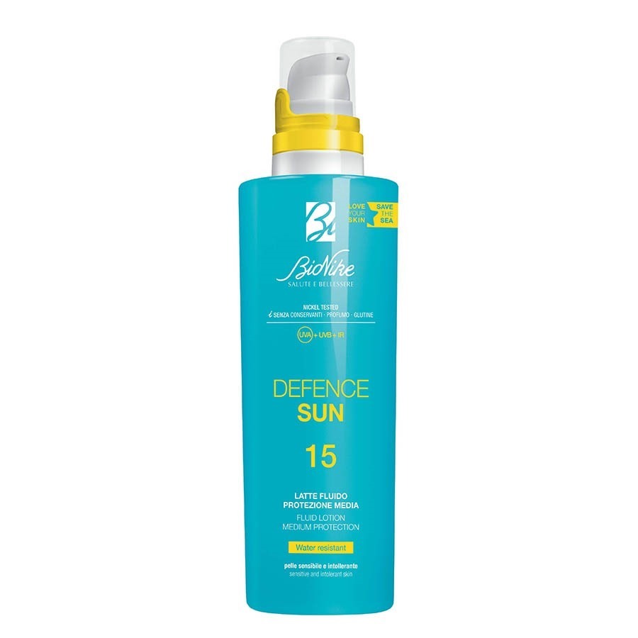 Bionike Defence Sun SPF15 Latte Fluido Protezione Media 200ml