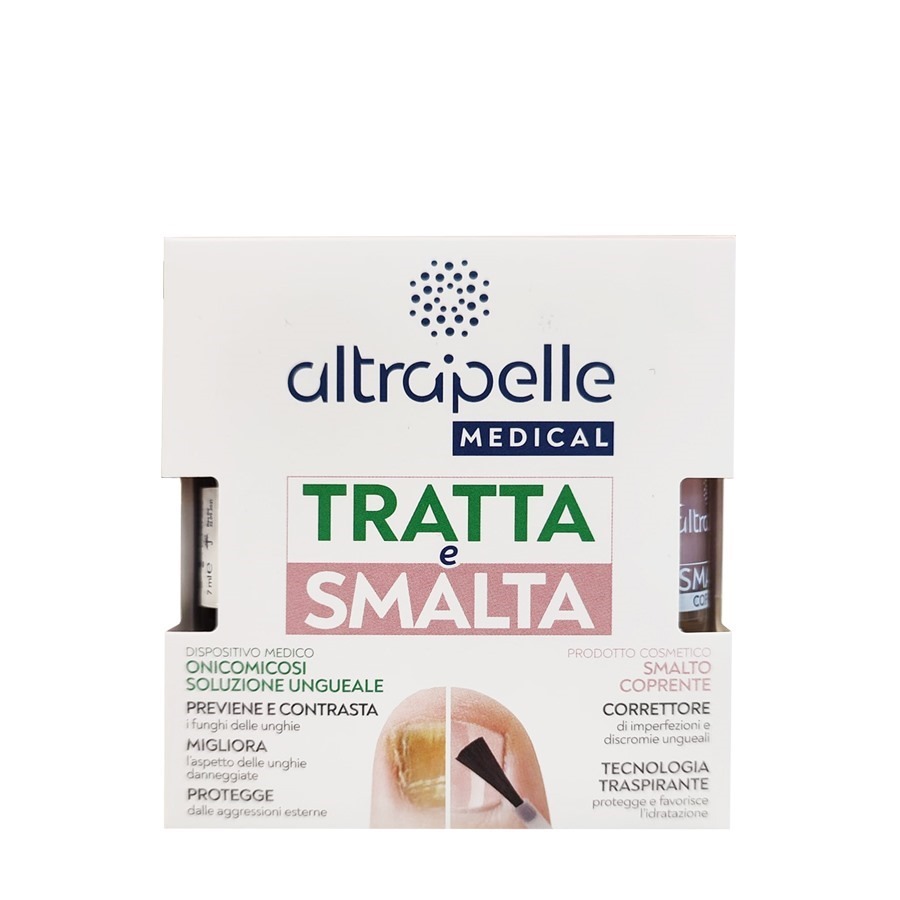 Altrapelle Medical Tratta e Smalta Soluzione Ungueale 7ML con Smalto Coprente 5ml