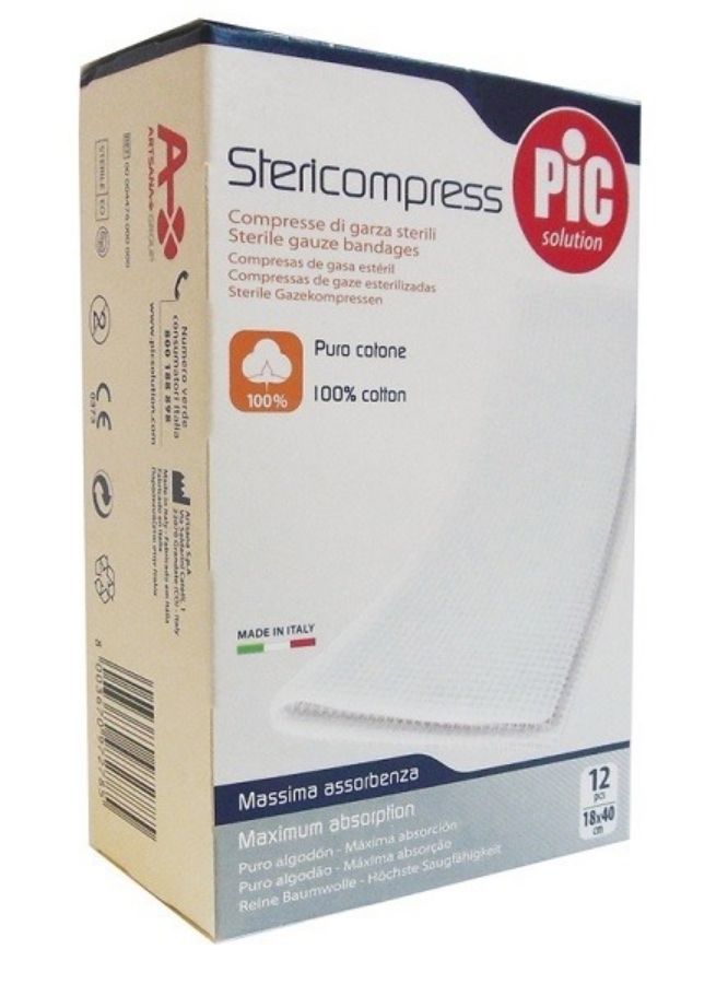 PIC Garza 18X40 Sterile 12 Compresse - ZERO SPRECHI - SCADE 31/07/2025