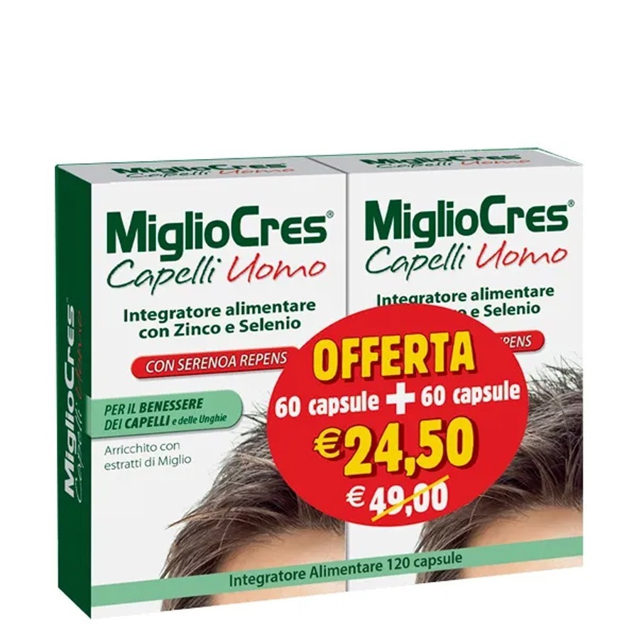 Migliocres Capelli Specifico per Uomo 60 + 60 Compresse PROMO