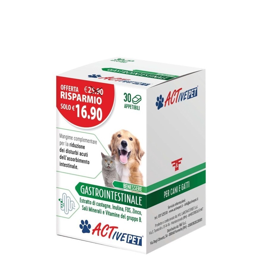 Active Pet Gastrointestinale 30 Compresse Appetibili