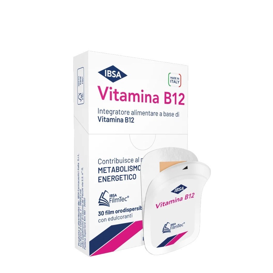 Ibsa Vitamina B12 30 Film Orodispersibili Gusto Lampone