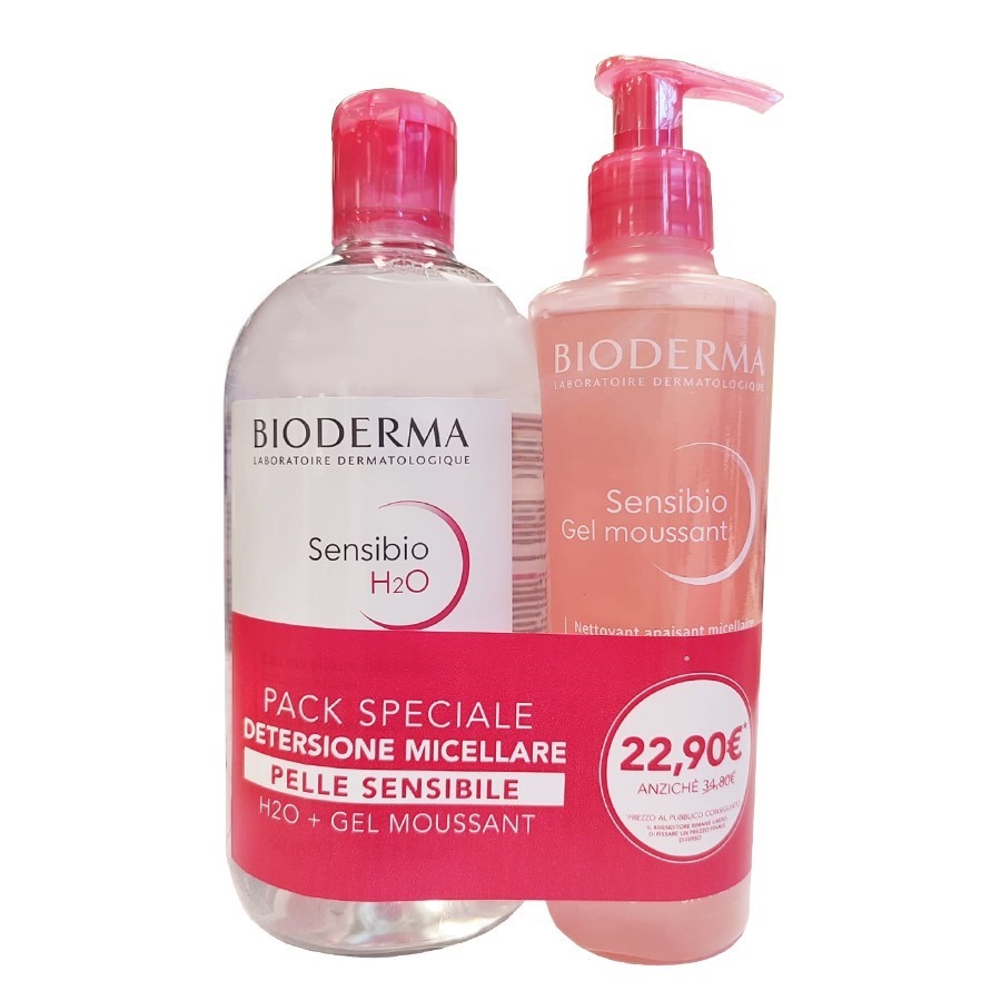 Bioderma Sensibio H2O 500ml con Gel Moussant 200ml