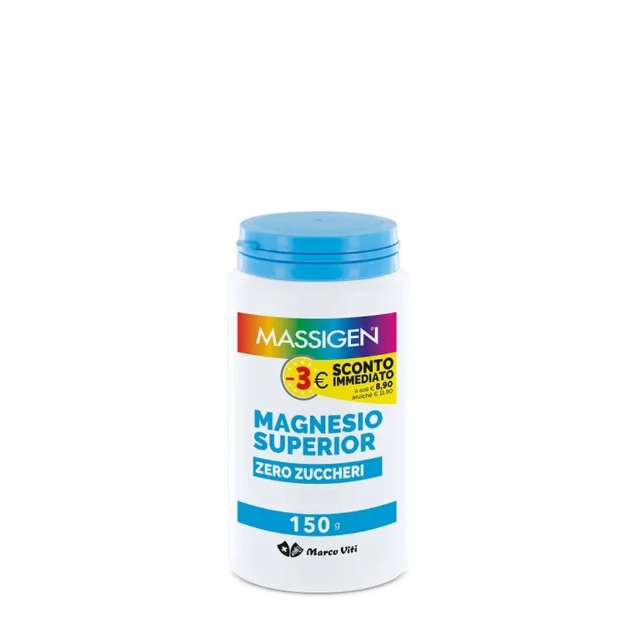 Massigen Magnesio Superior Zero Zuccheri Integratore per Stanchezza 150g PROMOZIONE