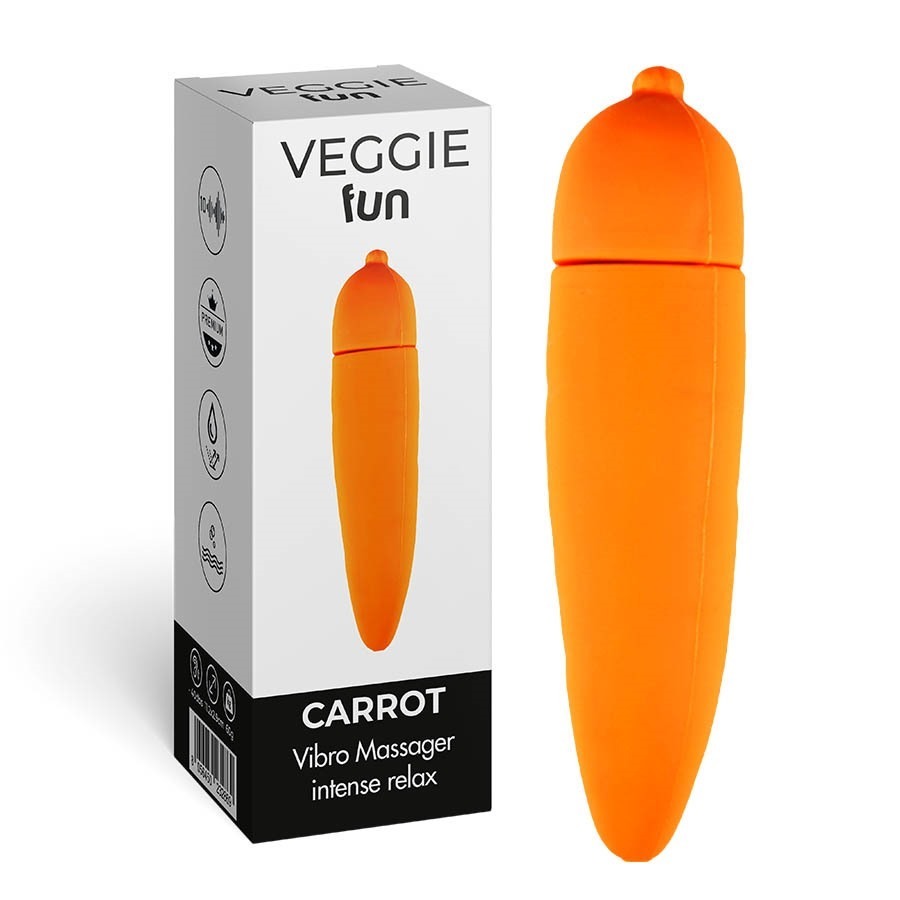 Veggie Fun Carota Massaggiatore Vibrante Vibratore Sex Toy