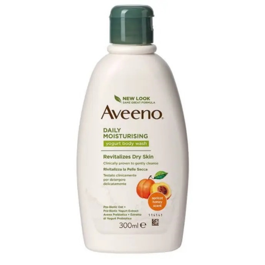 Aveeno Daily Moisturising Bagno Doccia Yogurt Albicocca e Miele 300ml