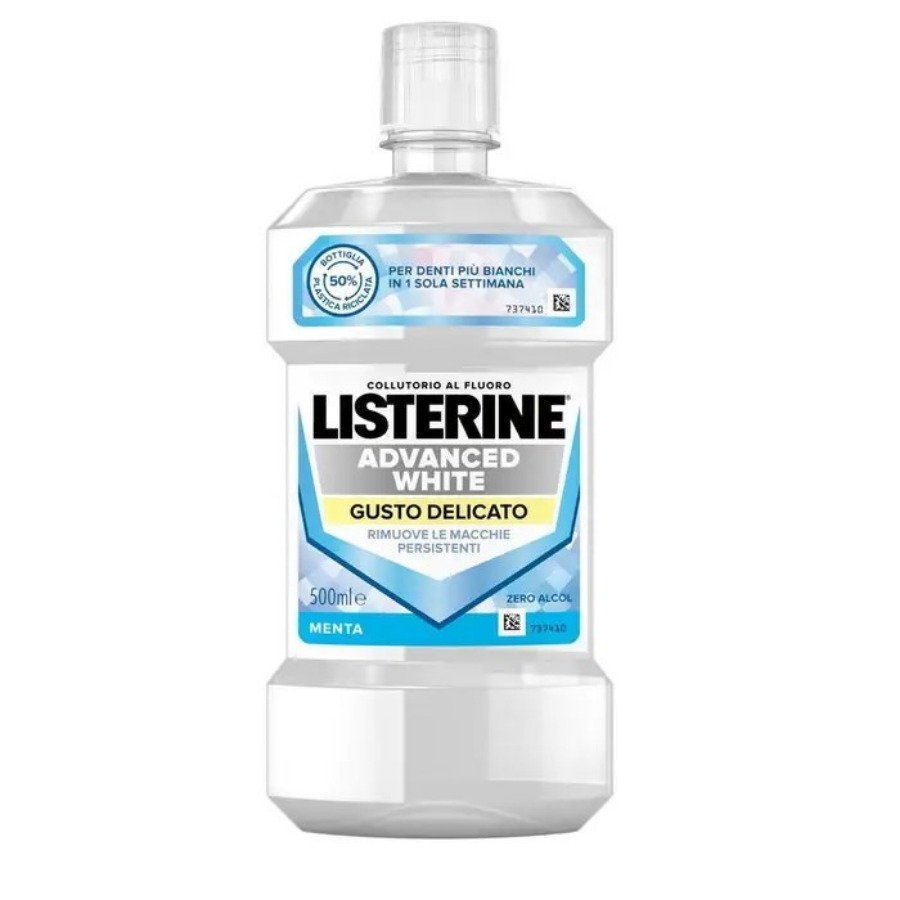 Listerine Advanced White Collutorio Gusto Delicato 500ml