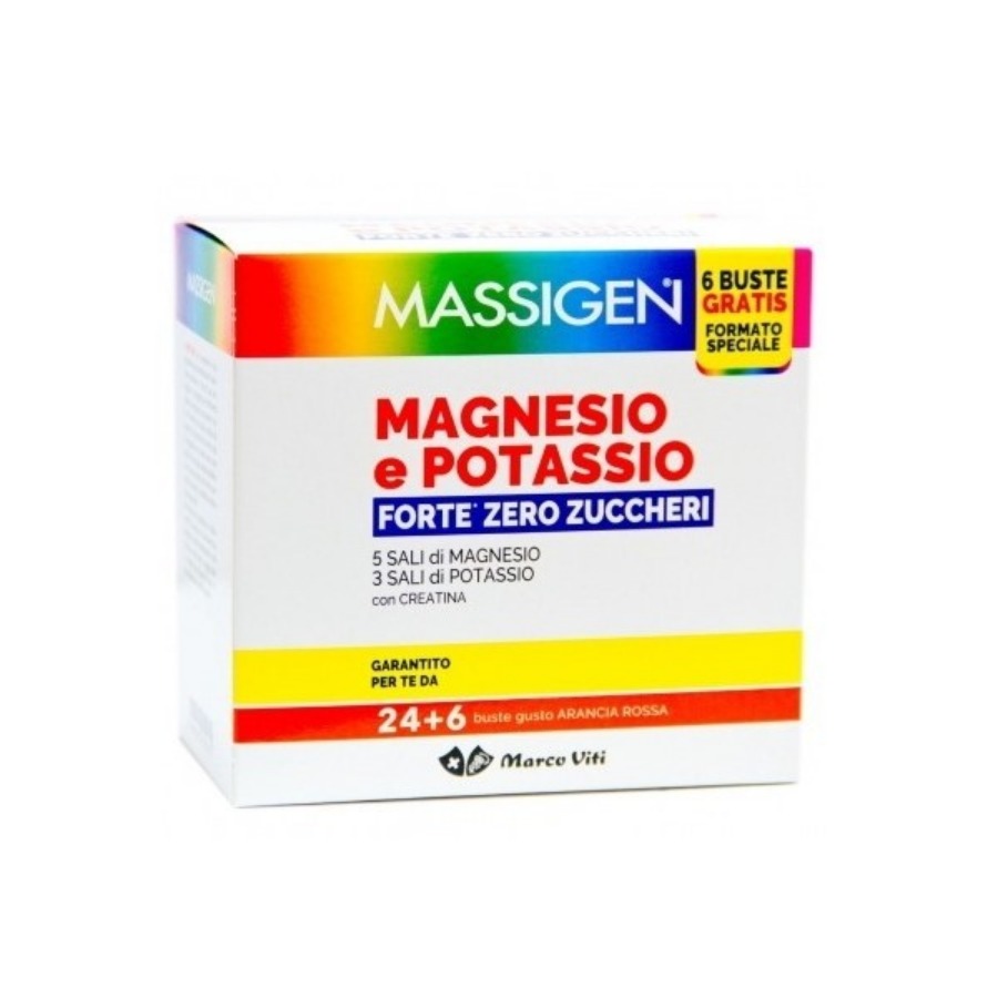 Massigen Magnesio e Potassio Forte Senza Zuccheri 30 Buste