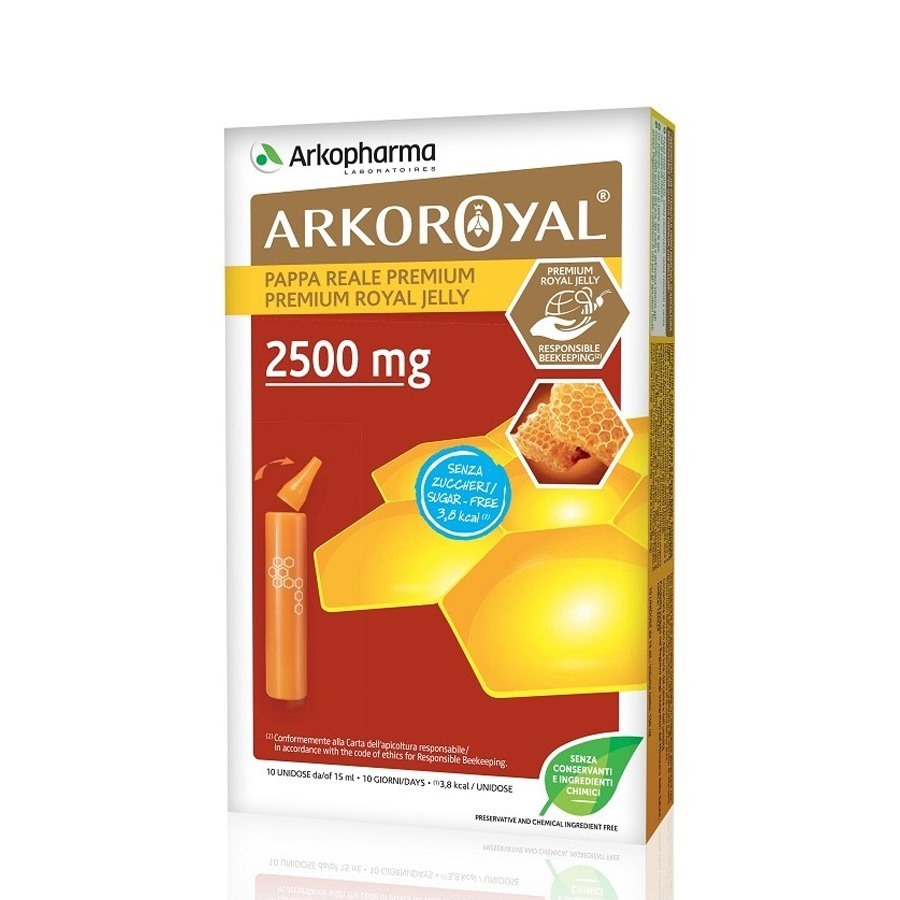 Arkopharma Arkoroyal Pappa Reale Premium 2500mg 10 Flaconcini da 15ml