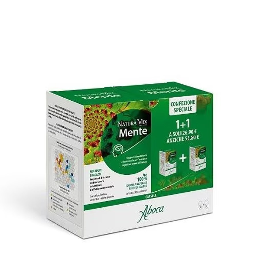 Aboca Natura Mix Mente Dual Pack 50+50 Capsule Promozione