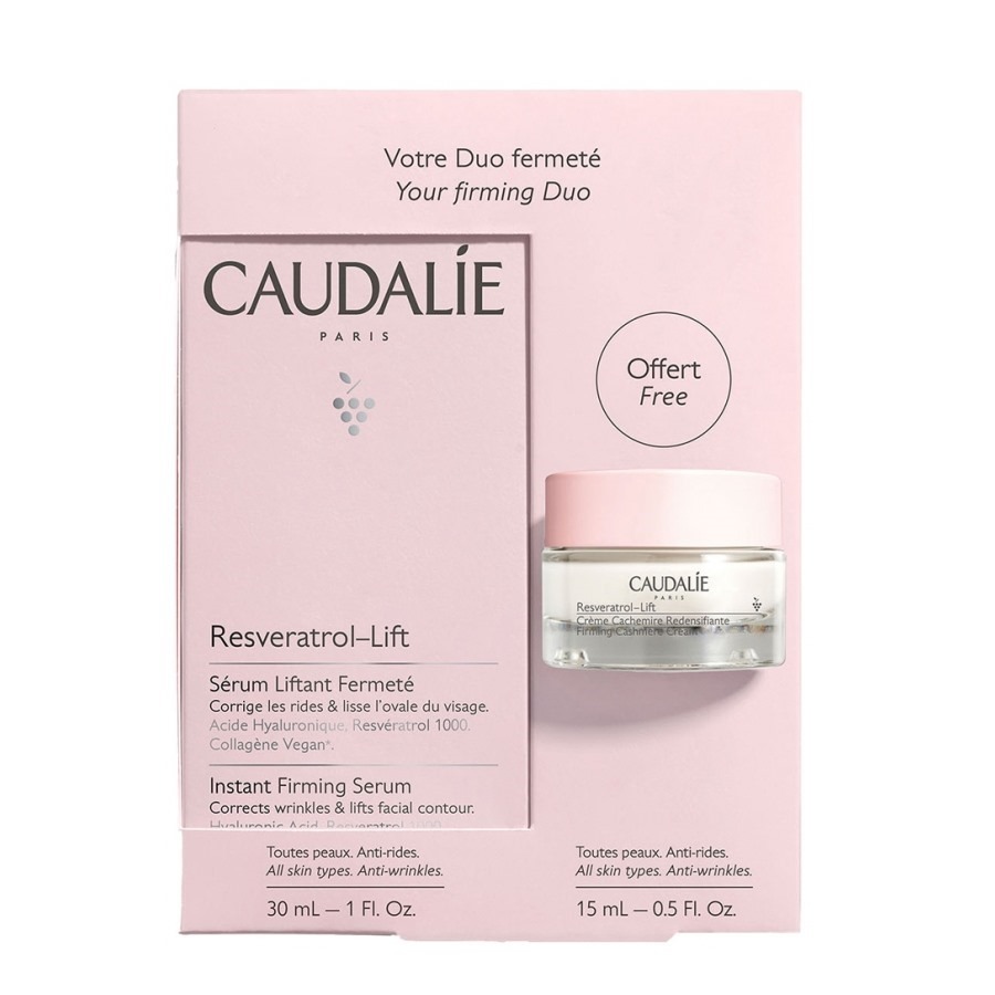 Caudalie Resveratrol Lift siero 30ml con Crema Cachemire 15ml