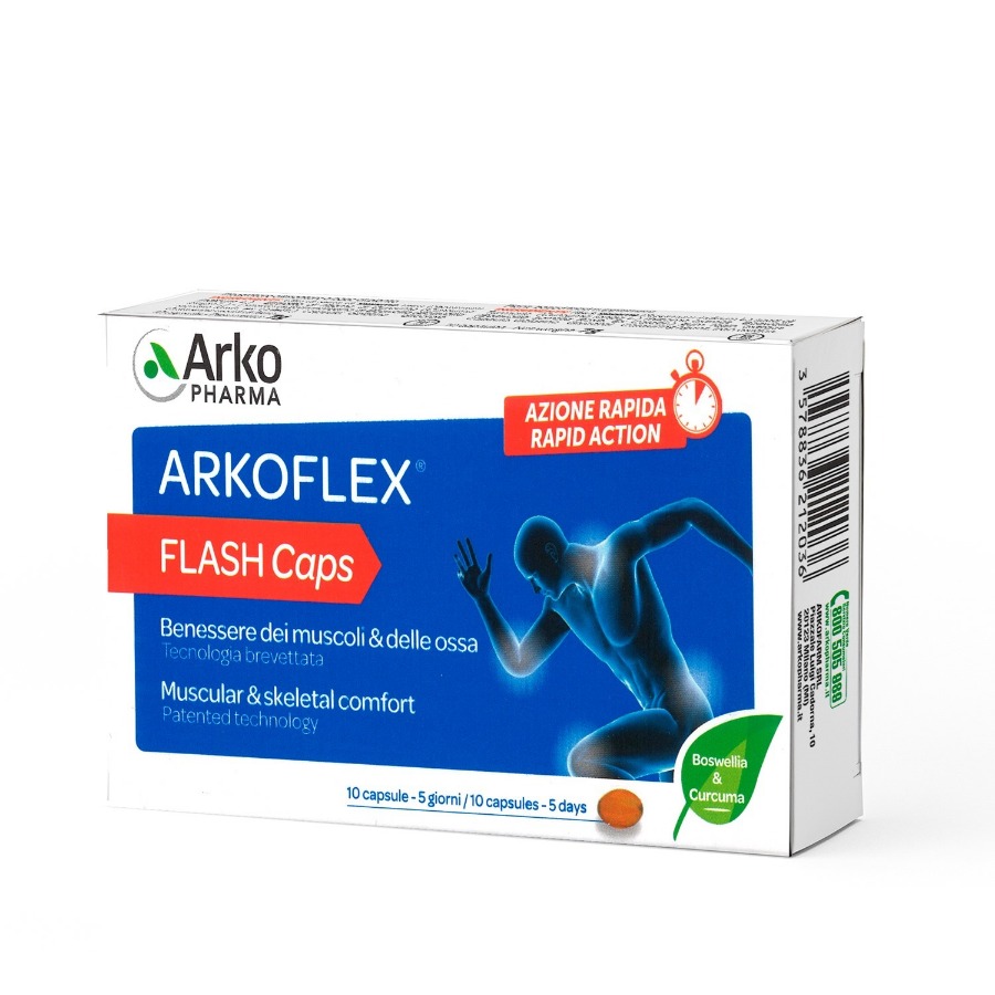 Arkopharma Arkoflex Flash Integratore per Muscoli e Ossa 10 Capsule