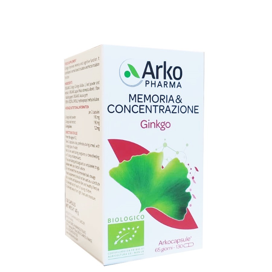 Arkopharma Memoria e Concentrazione 130 Capsule