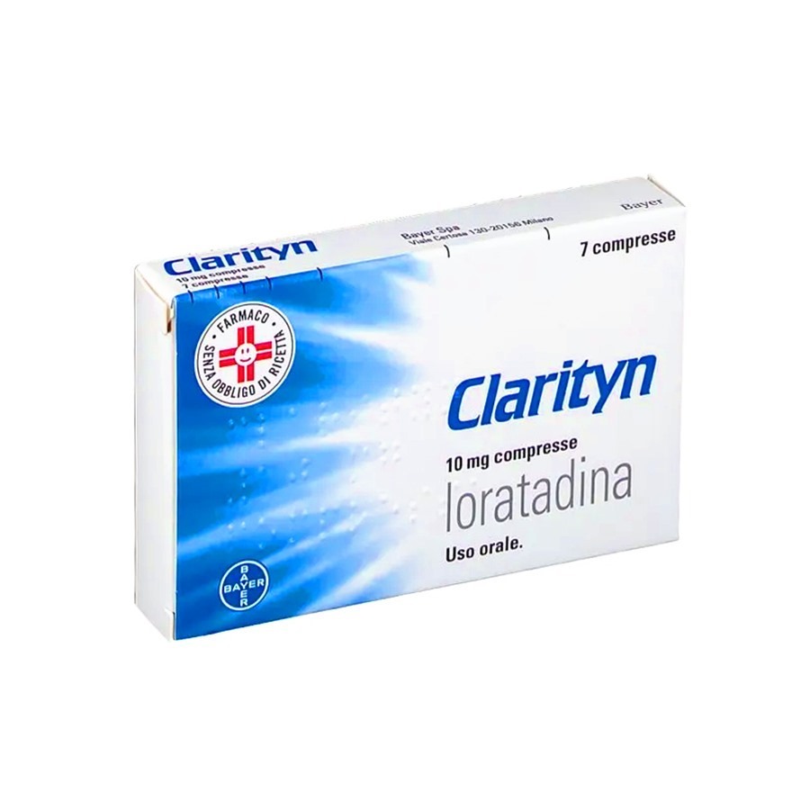 Clarityn Antistaminico Per il Trattamento di Rinite Allergica e Orticaria 10 mg Loratadina 7 Compresse