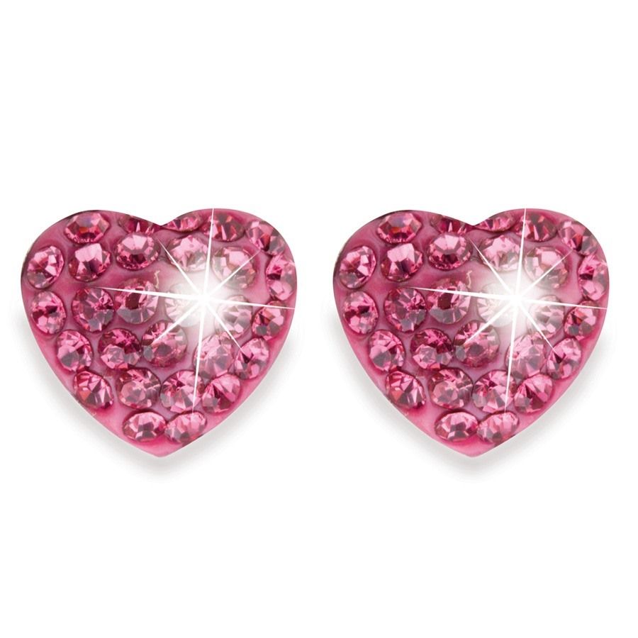 Biojoux Orecchini BJT 2100 Rose Crystal Heart 10 mm