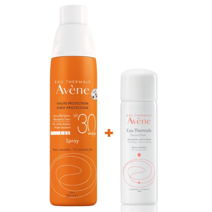 Avene Spray SPF30+ 200ml con Acqua Termale 50ml PROMOZIONE