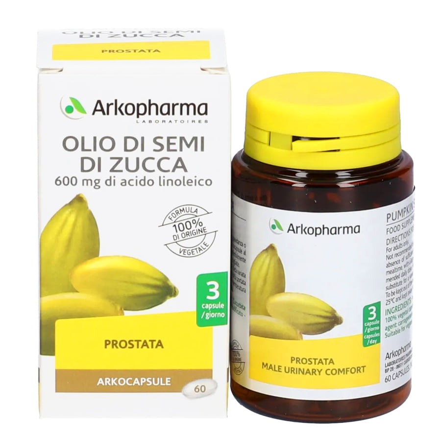 Arkopharma Prostata olio di semi di zucca 60 capsule