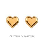 Inverness Orecchini 903c1 Cuore Placcato Oro 5mm