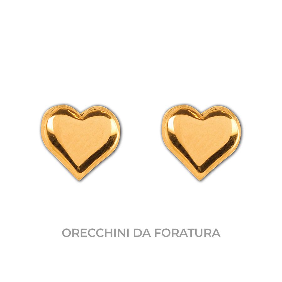 Inverness Orecchini 903c1 Cuore Placcato Oro 5mm