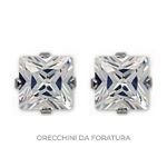 Inverness Orecchini 355 Tiffany Maxi Zircone Quadrato 7mm