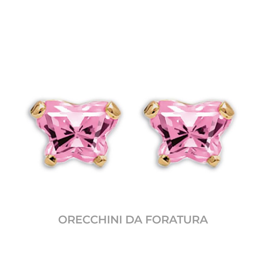 Inverness Orecchini 89610 Farfalla Rosa Placcato Oro 4MM a solo € 21,84 -   - Gli Specialisti del Benessere