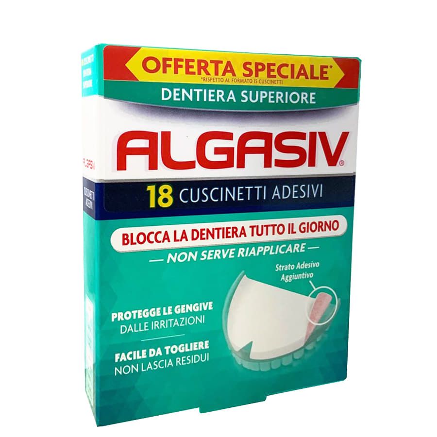 Algasiv Cuscinetti Adesivi Superiori 18 Pezzi