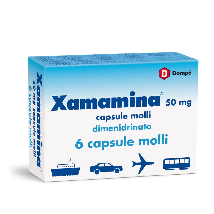 Xamamina 50 mg Dimenidrato 6 Capsule Molli