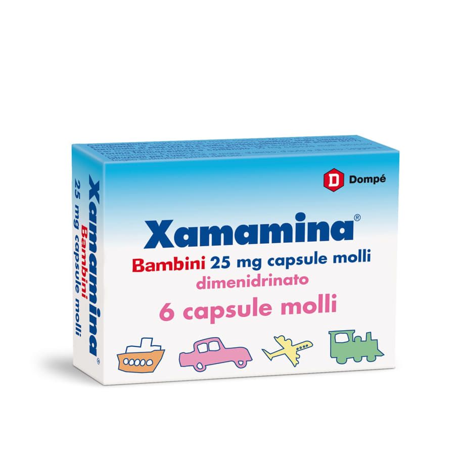 Xamamina Bambini 25 mg Dimenidrato 6 Capsule Molli        