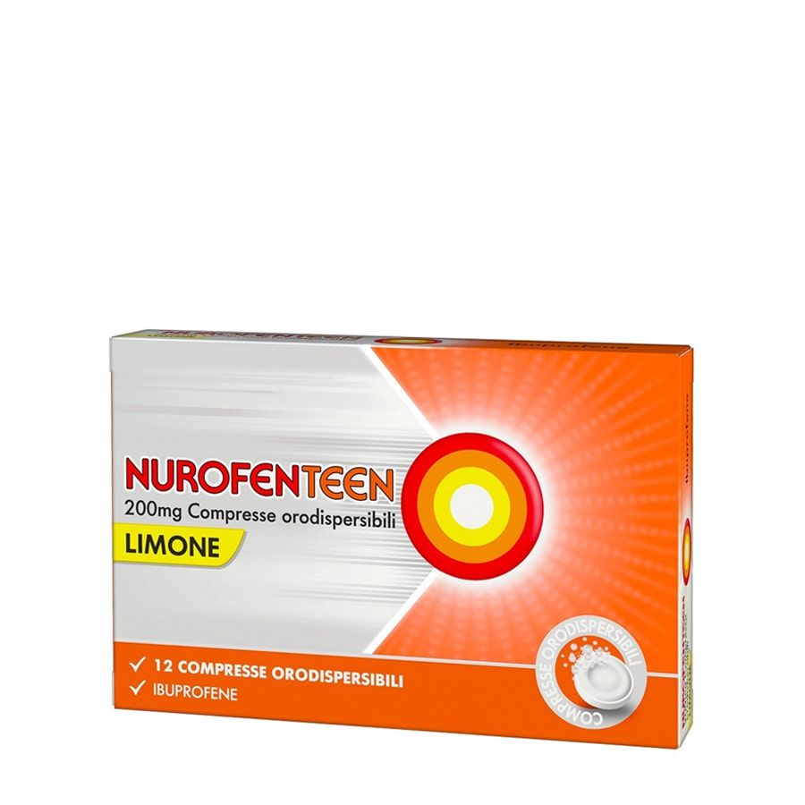 Nurofenteen 12 compresse orodispersibili gusto limone 200mg