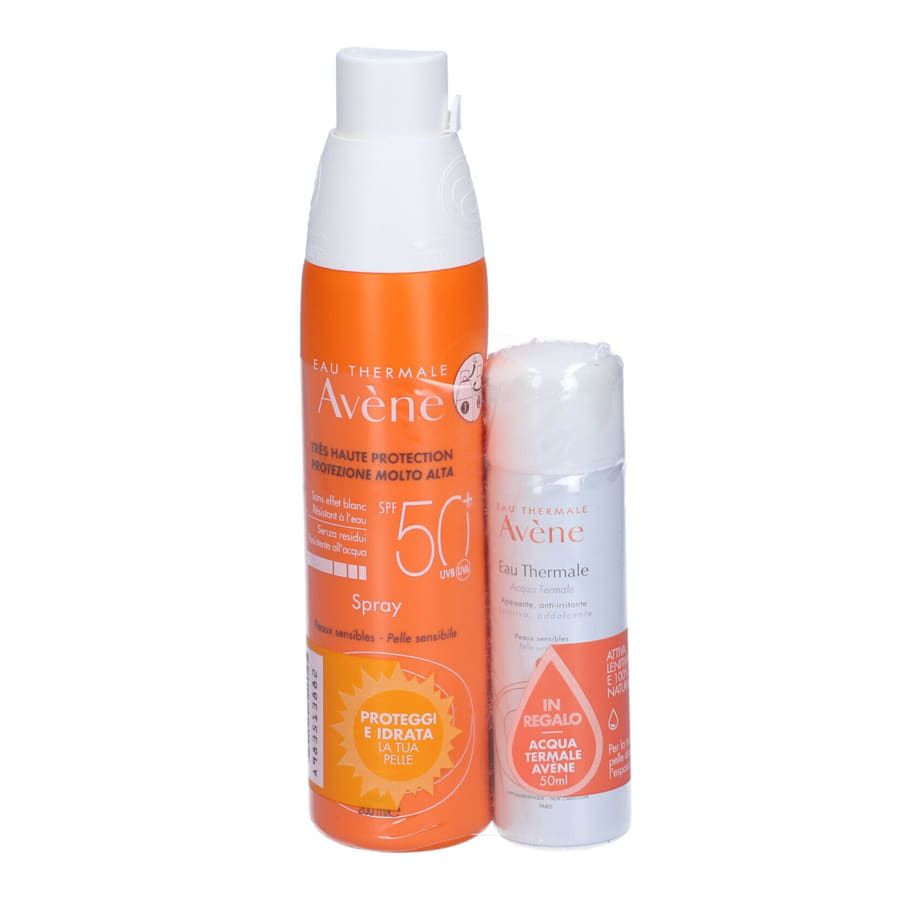 Avene Solare Kit Spray 50+ 200ml + Spray Acqua Termale 50ml in omaggio