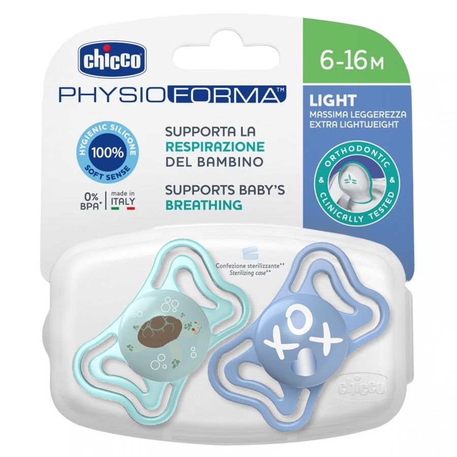 Chicco PhysioForma Succhietto Light Silicone 6-16 Mesi Confezione 2 Pezzi