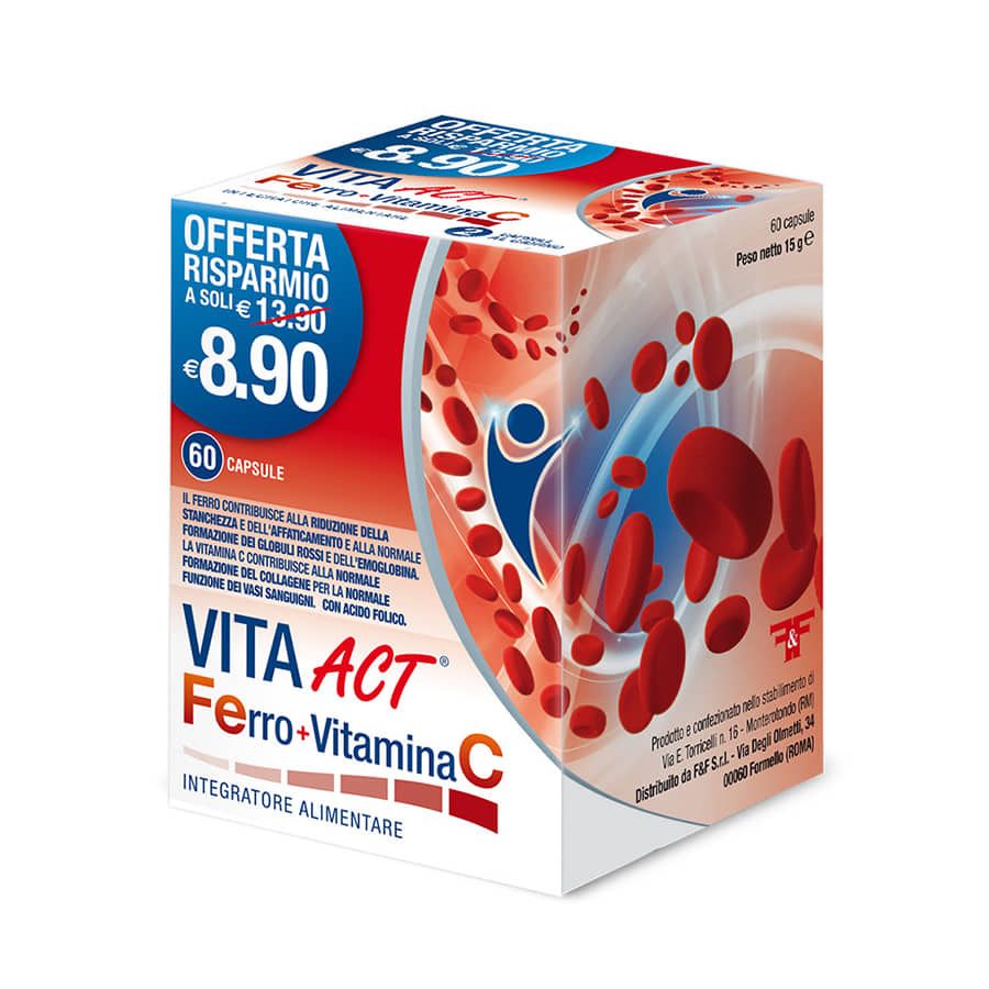 Vita Act Ferro + Vitamina C 60 Capsule