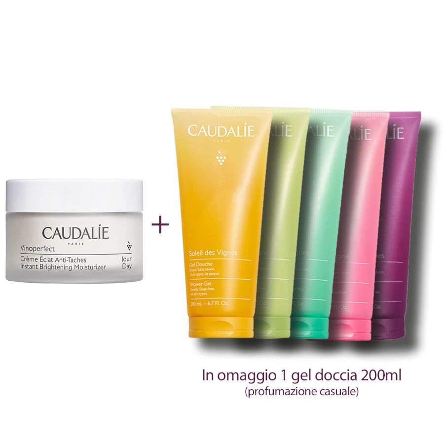 Caudalie Vinoperfect Crema Illuminante Anti Macchie 50ml + Gel Doccia 200ml in REGALO