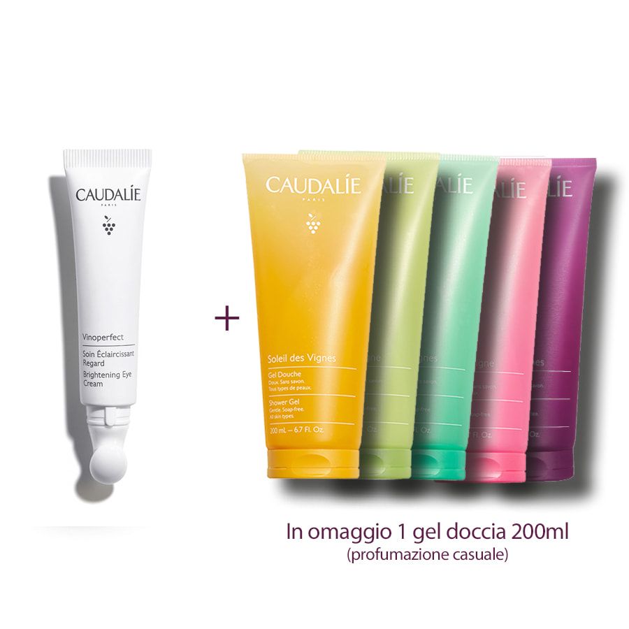 Caudalie Vinoperfect Trattamento Illuminante Occhi 15ml + Gel Doccia 200ml in REGALO