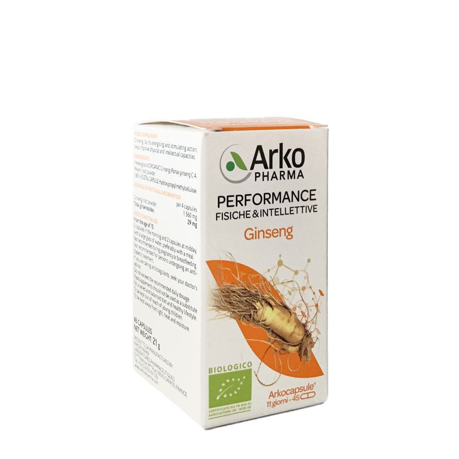 Arkopharma Performance fisiche e intellettive Ginseng 45 capsule