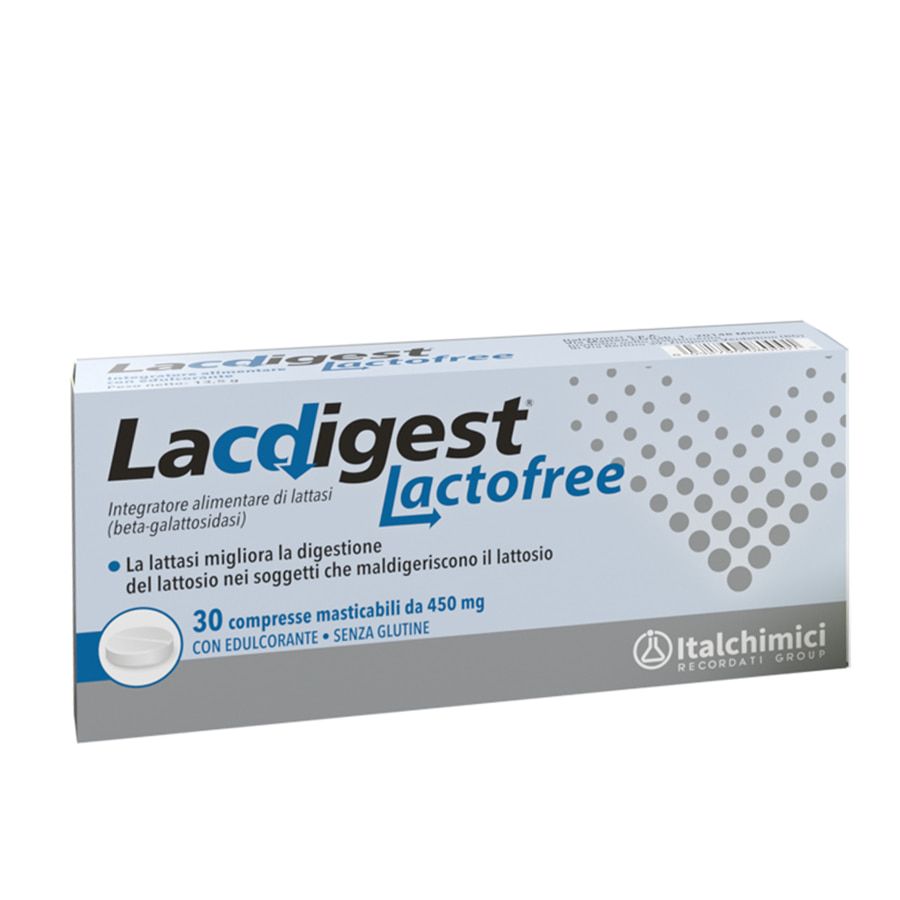 Lacdigest Lactofree 30 compresse masticabili da 450 mg
